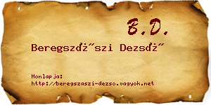 Beregszászi Dezső névjegykártya